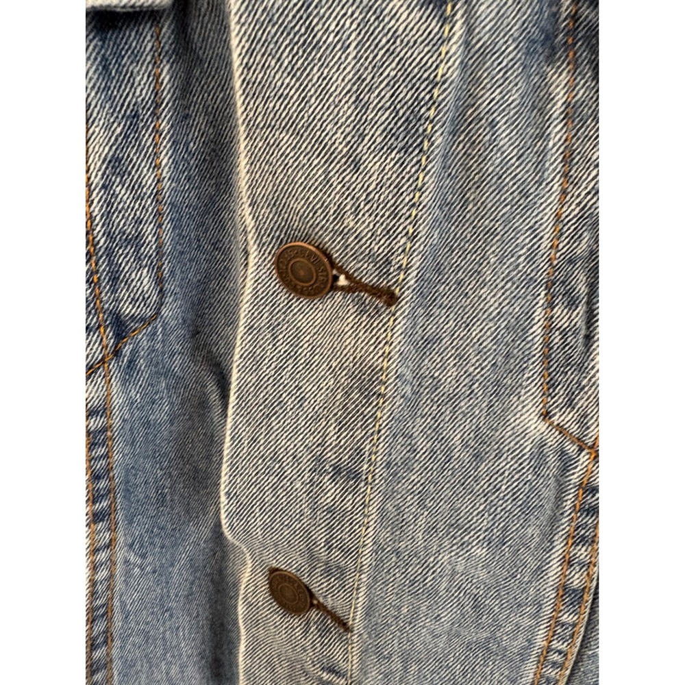 Levis 72334 Denim Trucker Jacket Mens Large Light Wash Blue Jean Coat - Picture 5 of 8